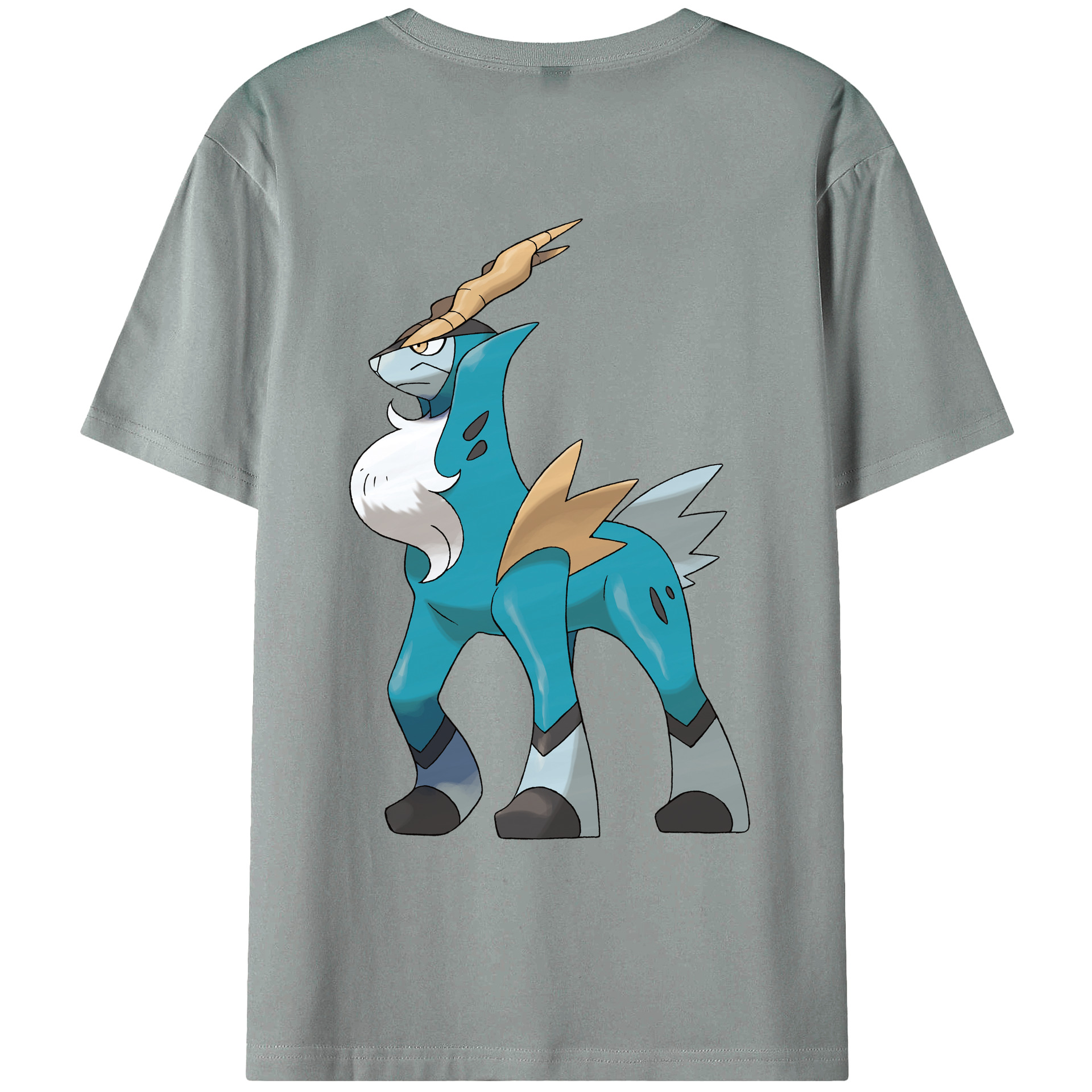 （画像用） ポケットモンスター Pokémon 綿100％ メンズ半袖Tシャツ（バックプリント） 通気性